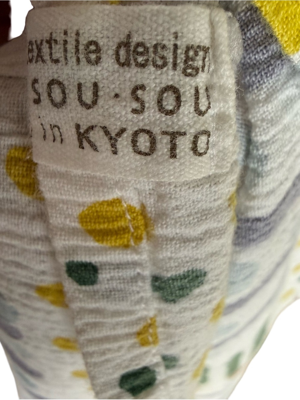 Sou Sou Kyoto Japan Cotton Crinkle Rectangle Dress Hand Printed Oversized M - Picture 5 of 10